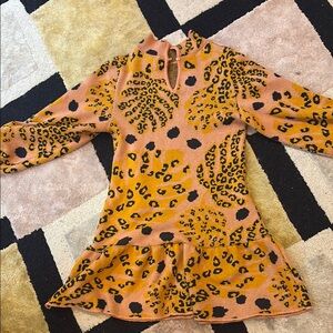 Farm Rio Leopard Print Sweater Dress